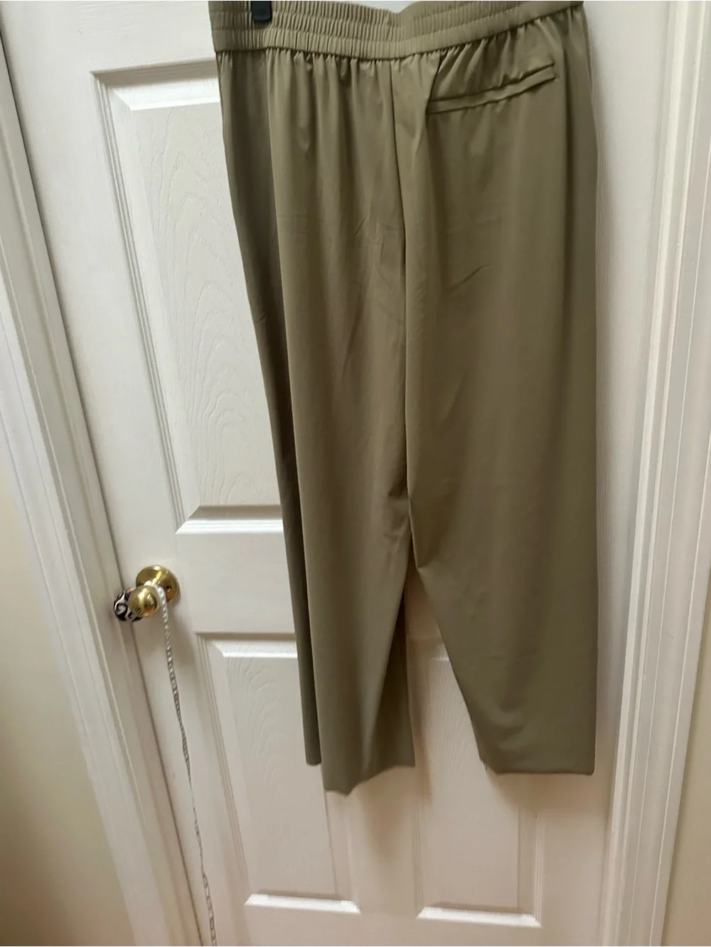 Athleta Pinnacle High Rise Trouser tan Wide Leg pants 10